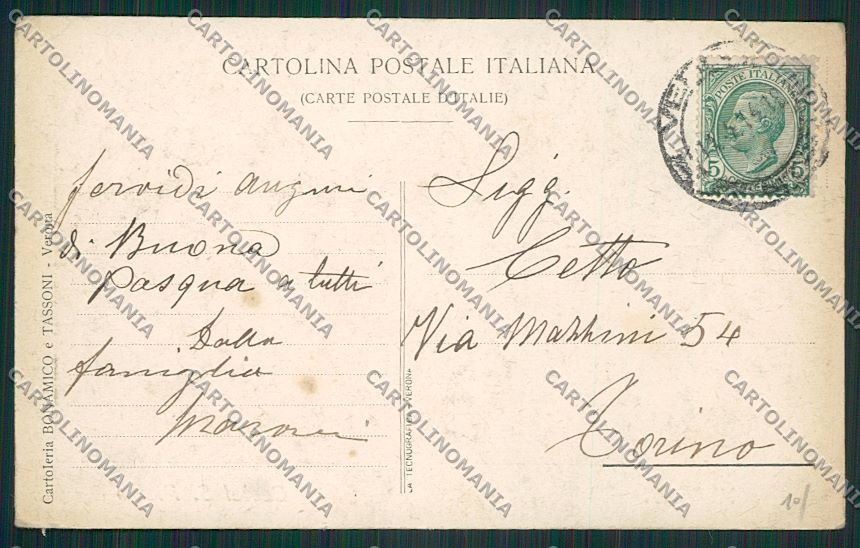 Verona Città Castel San Pietro PIEGHINA cartolina ZC3084 – retro