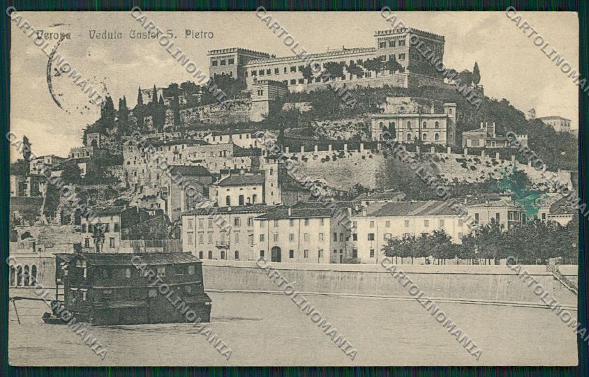 Verona Città Castel San Pietro MACCHIA cartolina ZC3085 – fronte