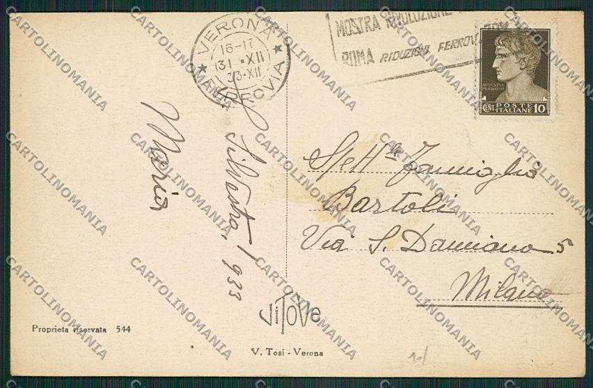 Verona Città MACCHIA cartolina ZC3094 – retro