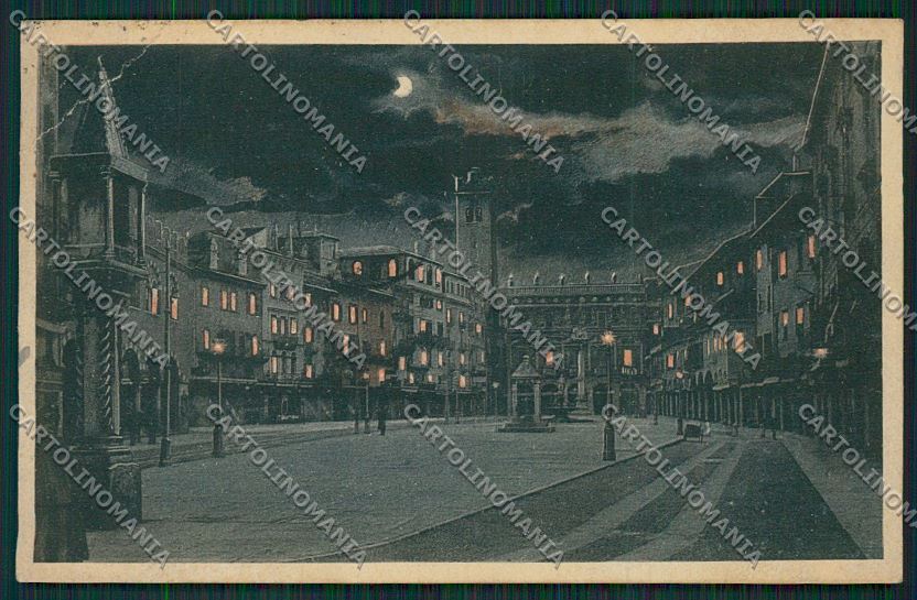 Verona Città PIEGHINA Chiaro di Luna cartolina ZC3105 – fronte