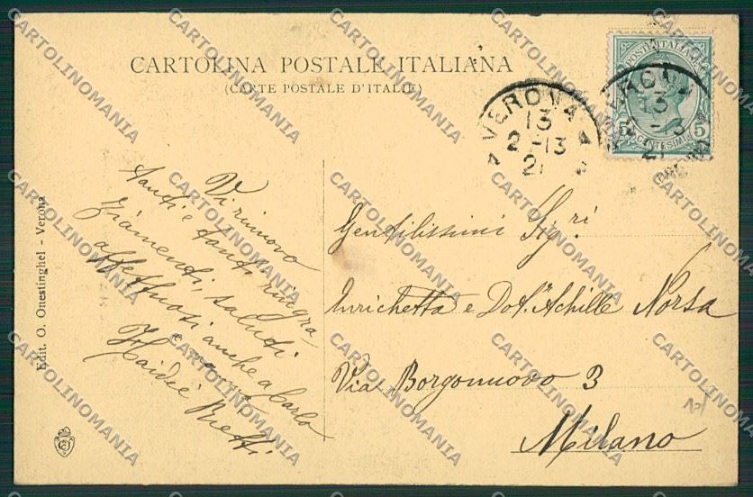 Verona Città Casa di Romeo cartolina ZC3156 – retro