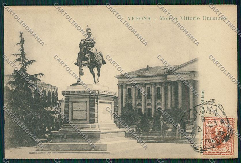 Verona Città Monumento Vittorio Emanuele cartolina ZC3169 – fronte