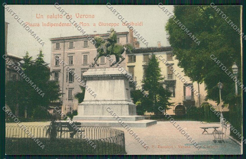 Verona Città Monumento Giuseppe Garibaldi cartolina ZC3179 – fronte
