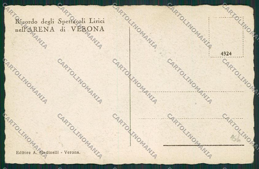 Verona Città Arena PIEGA cartolina ZC3205 – retro