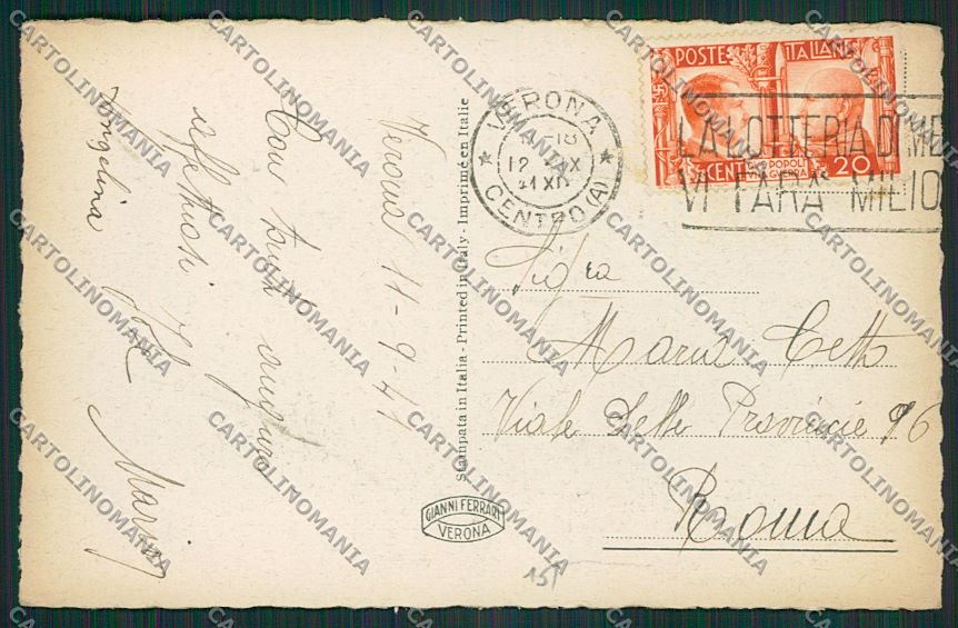 Verona Città cartolina ZC3251 – retro