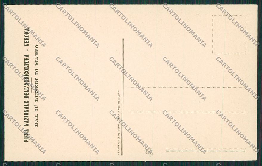 Verona Città Fiera Nazionale dell'Agricoltura cartolina ZC3388 – retro