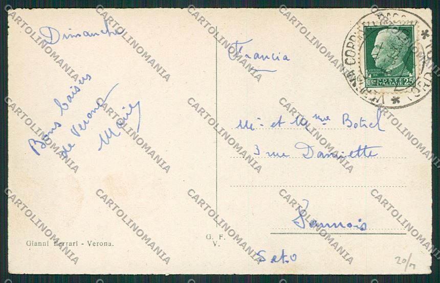 Verona Città Saluti da cartolina ZC3431 – retro