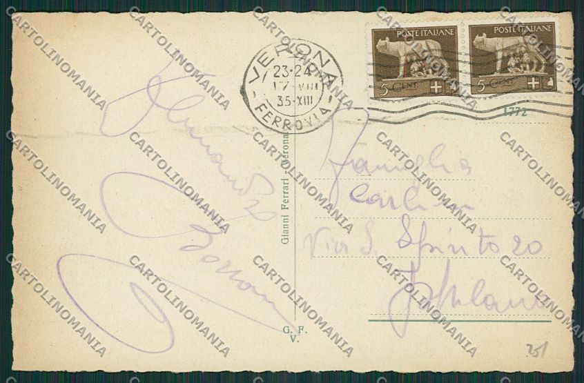Verona Città Tram cartolina ZC3474 – retro