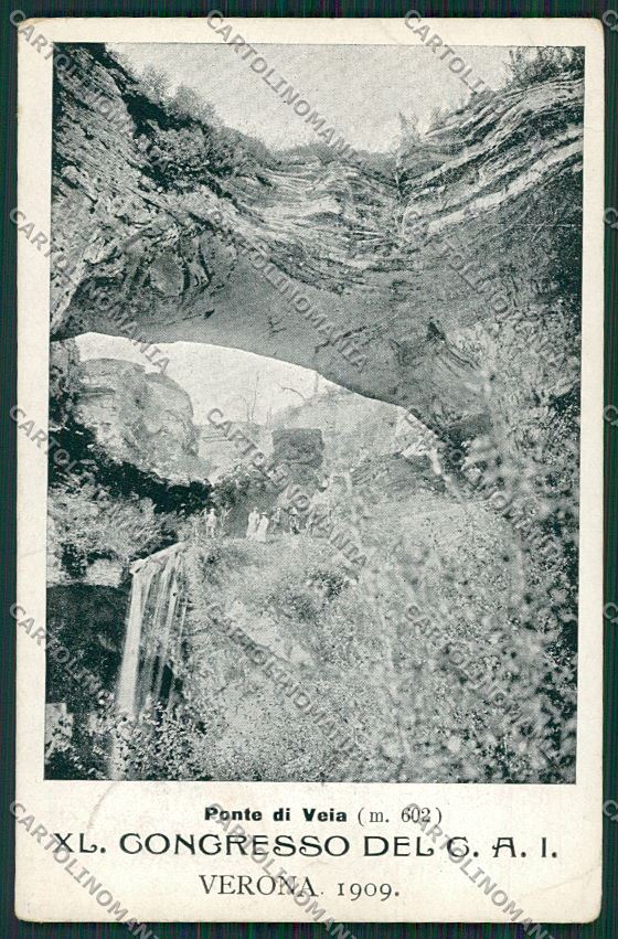 Verona Ponte di Veja Congresso CAI 1909 cartolina ZC3475 – fronte