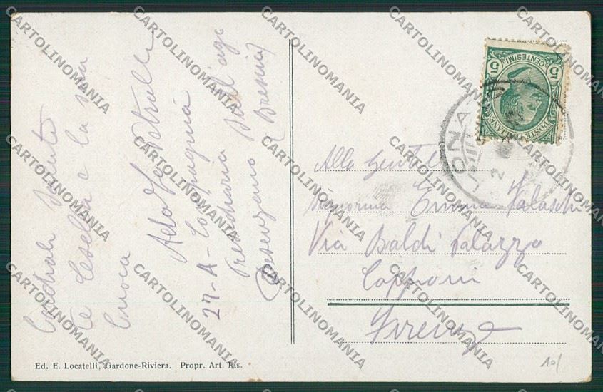 Brescia Lago di Garda Mappa cartolina ZC3626 – retro