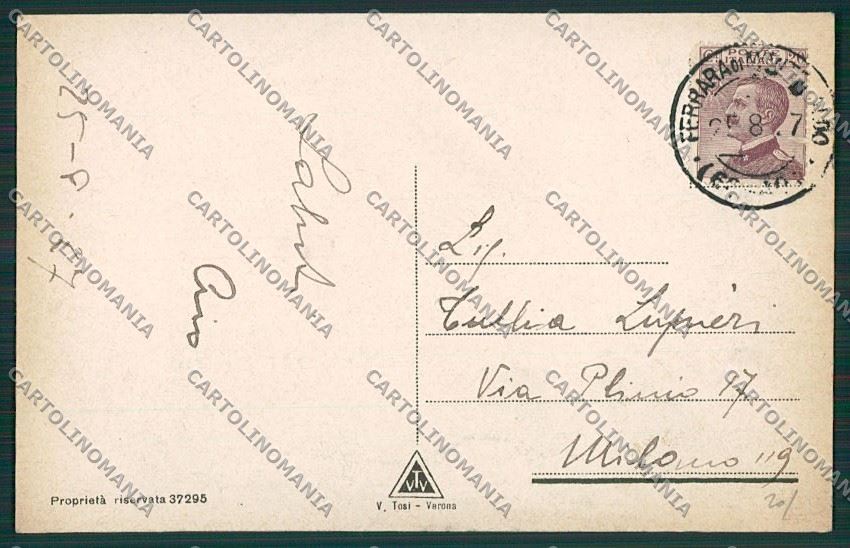 Verona Ferrara di Monte Baldo cartolina ZC3693 – retro