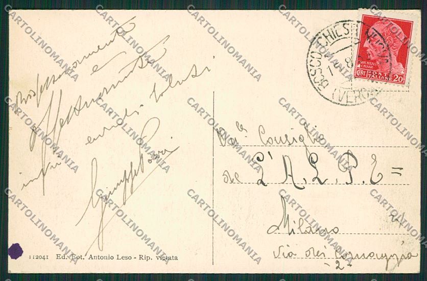 Verona Bosco Chiesanuova Colonia Sua Eminenza Augusto Turati cartolina ZC3703 – retro