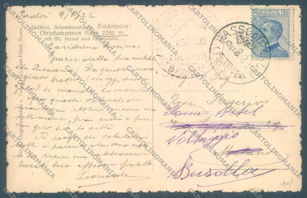 Trento Canazei Passo Pordoi Marmolada Vernel cartolina ZC3838 – retro