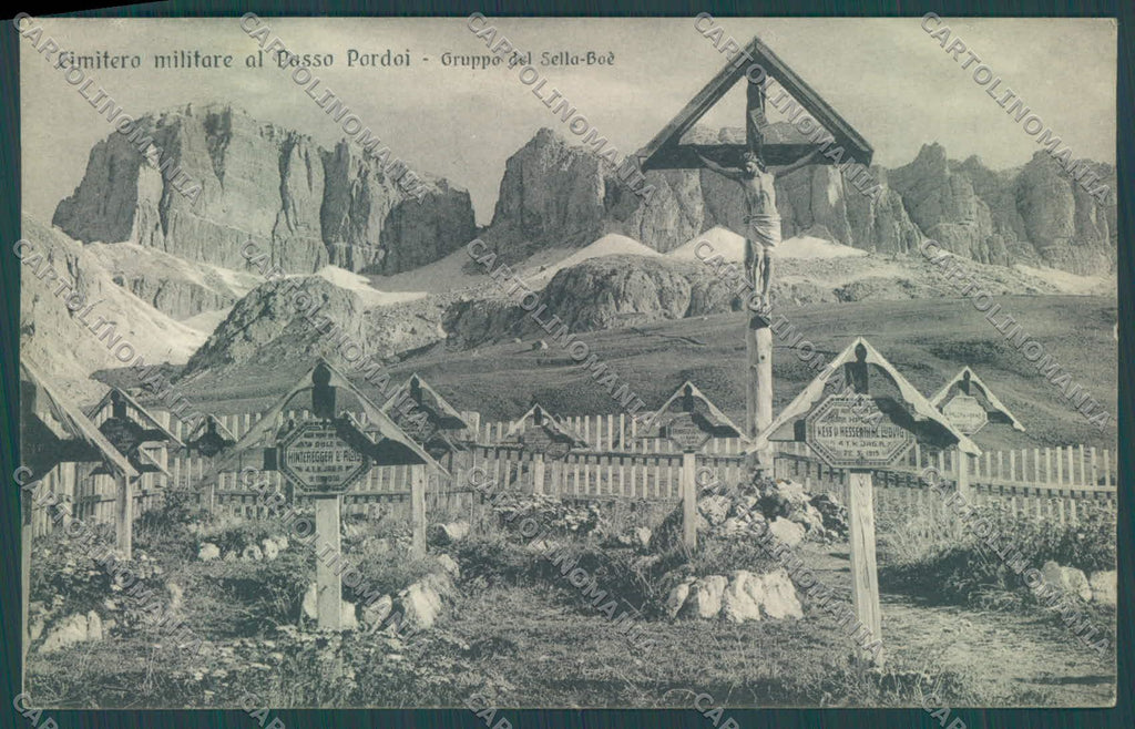 Trento Canazei Passo Pordoi Gruppo Sella Cimitero Militare cartolina ZC3844 – fronte