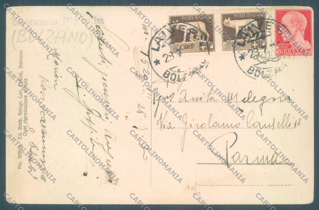 Bolzano Pietralba Santuario di cartolina ZC3860 – retro