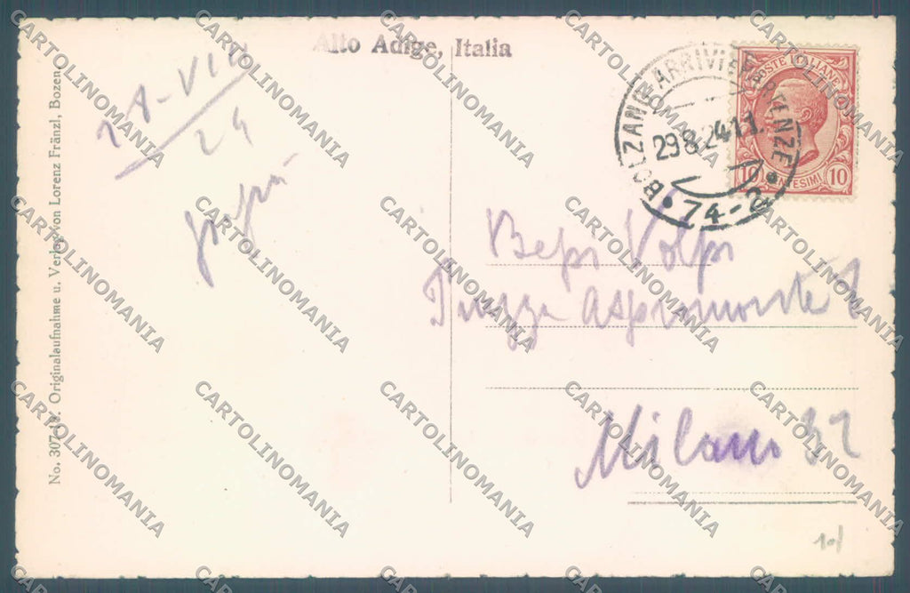 Trento Passo di Costalunga Latemar cartolina ZC3865 – retro