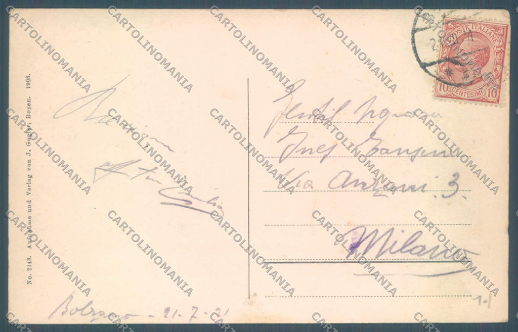 Trento Passo di Costalunga Gruppo Catinaccio cartolina ZC3866 – retro