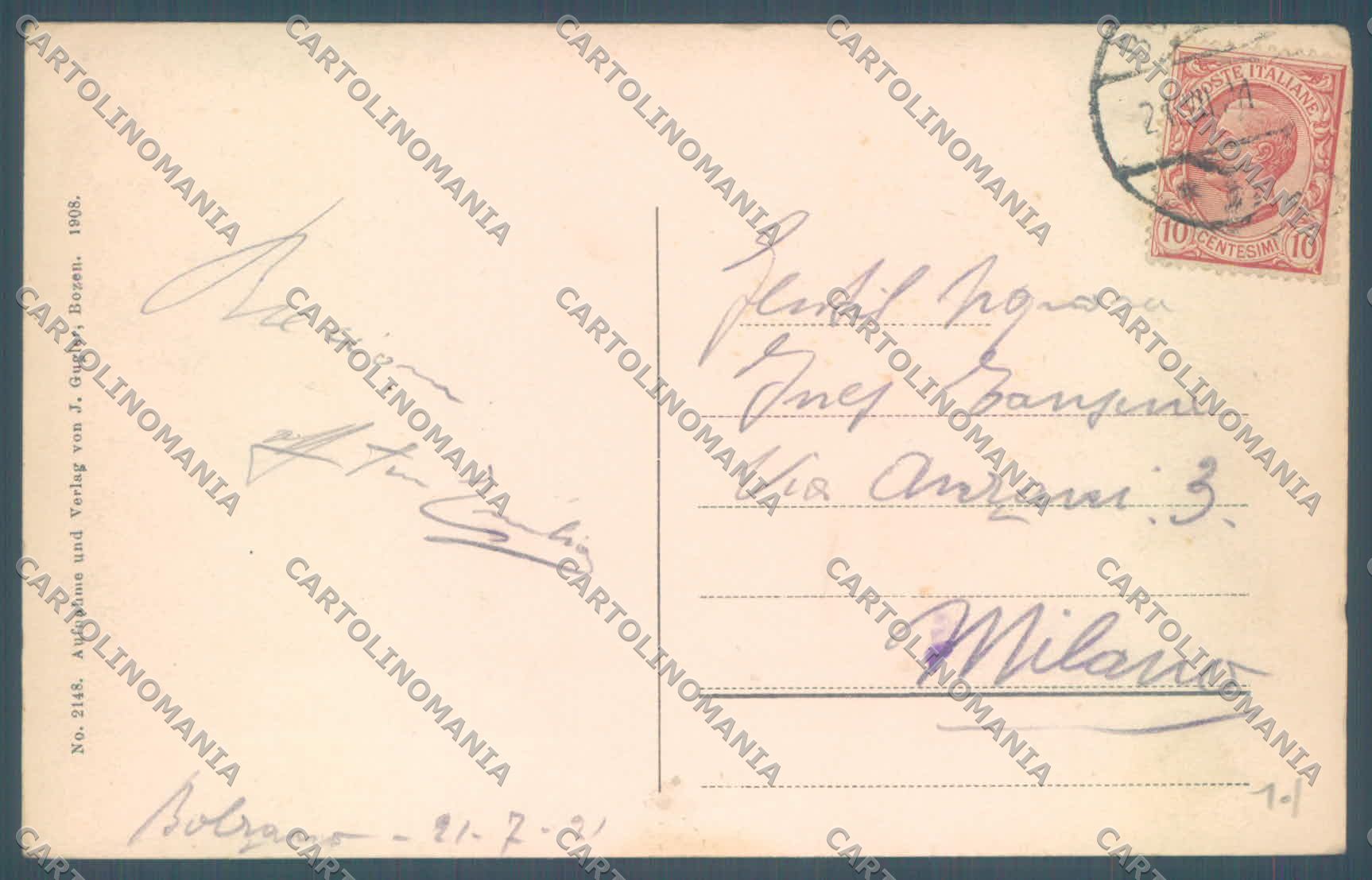 Trento Passo di Costalunga Gruppo Catinaccio cartolina ZC3866 – retro