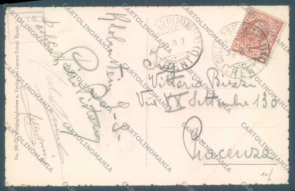 Bolzano Renon Collalbo Sciliar ABRASA PIEGA cartolina ZC3881 – retro