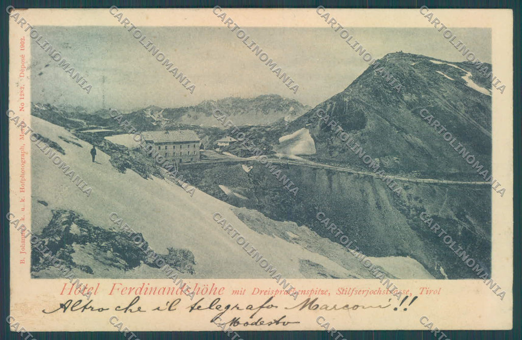 Bolzano Hotel Ferdiinandshohe cartolina ZC3890 – fronte