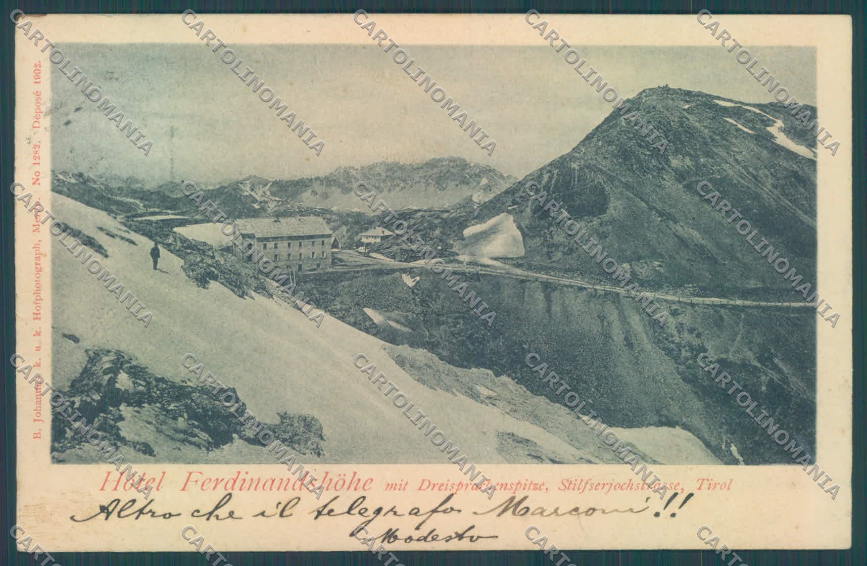 Bolzano Hotel Ferdiinandshohe cartolina ZC3890 – fronte