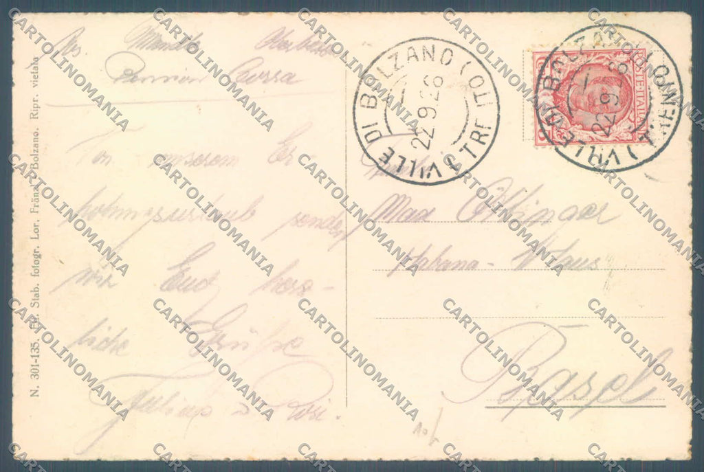Bolzano Val di Vizze Caminata Renon cartolina ZC3914 – retro
