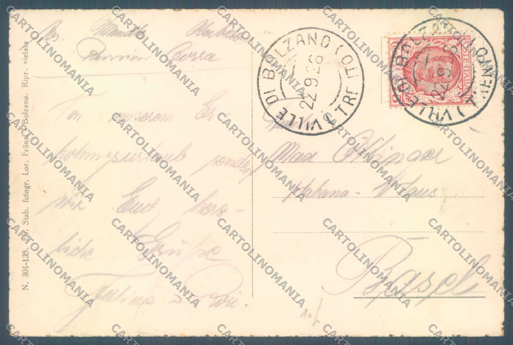 Bolzano Val di Vizze Caminata Renon cartolina ZC3914 – retro