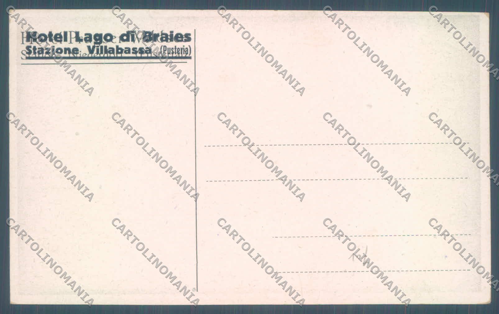 Bolzano Villabassa Hotel Lago di Brais cartolina ZC3925 – retro