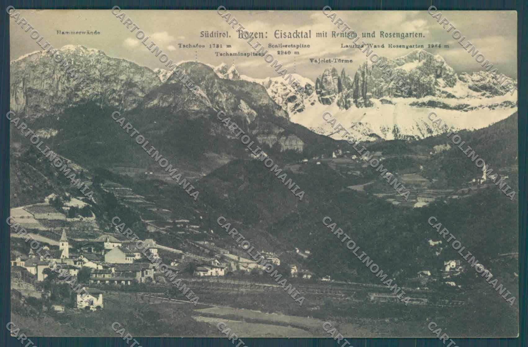 Bolzano Eisacktal mit Rentsch und Rosengarten cartolina ZC3929 – fronte
