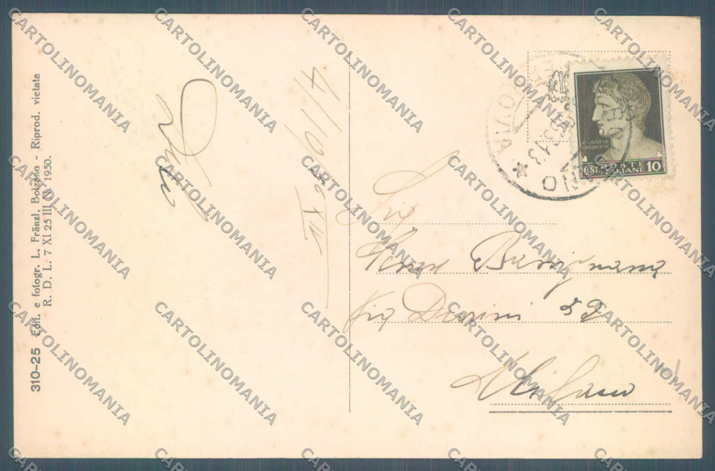 Bolzano Merano Castel Tirolo Piramidi di Terra cartolina ZC3967 – retro