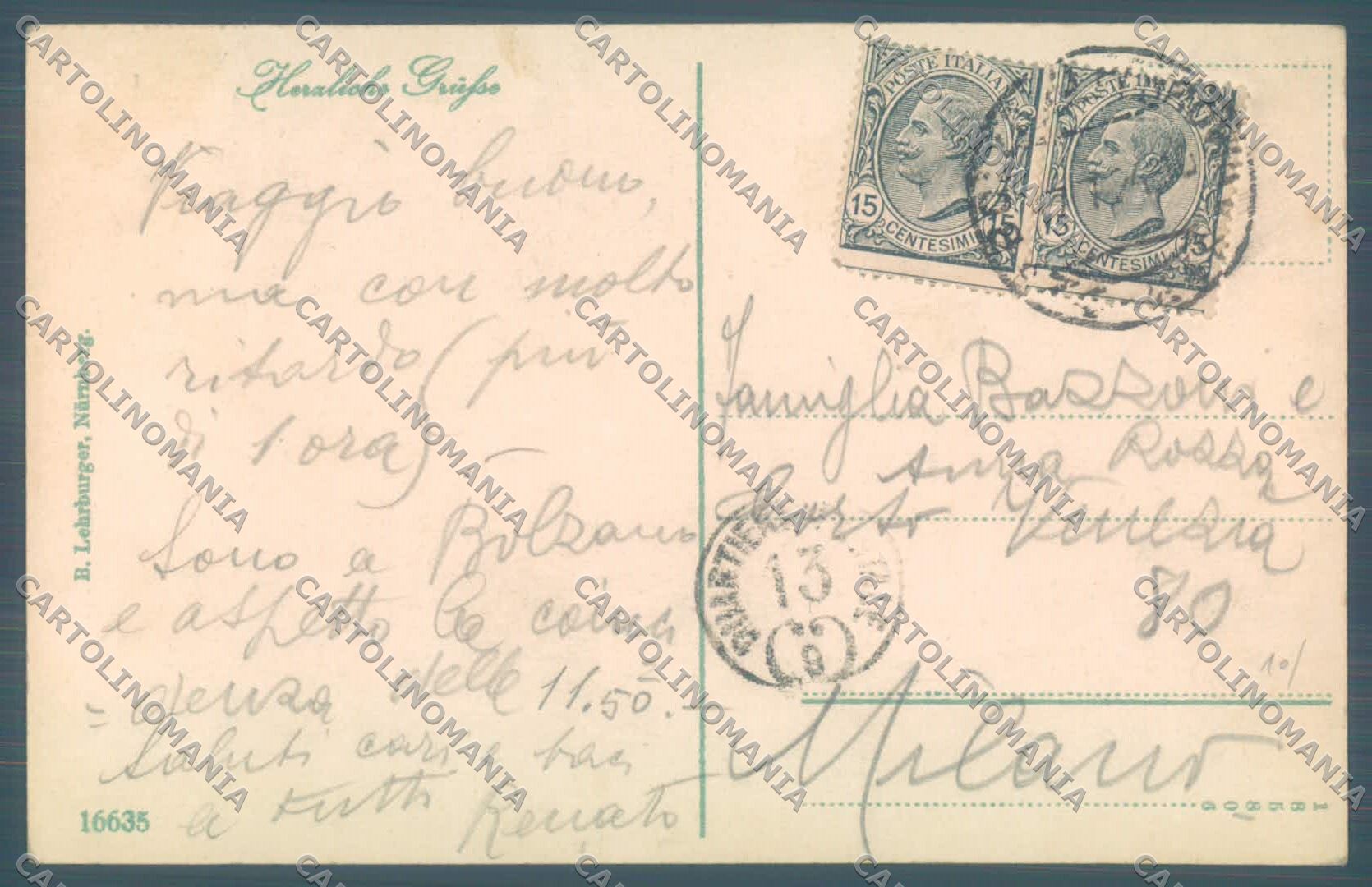 Bolzano Castel Roncolo Val Sarentino cartolina ZC3973 – retro