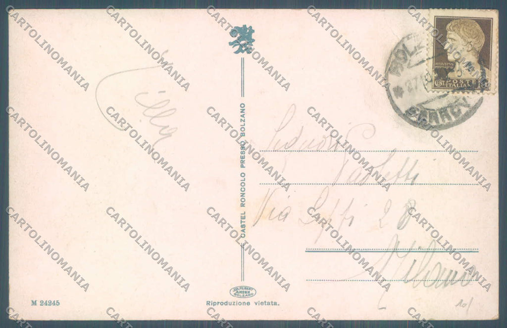Bolzano Castel Roncolo ANGOLINO SCOLLATO cartolina ZC3975 – retro