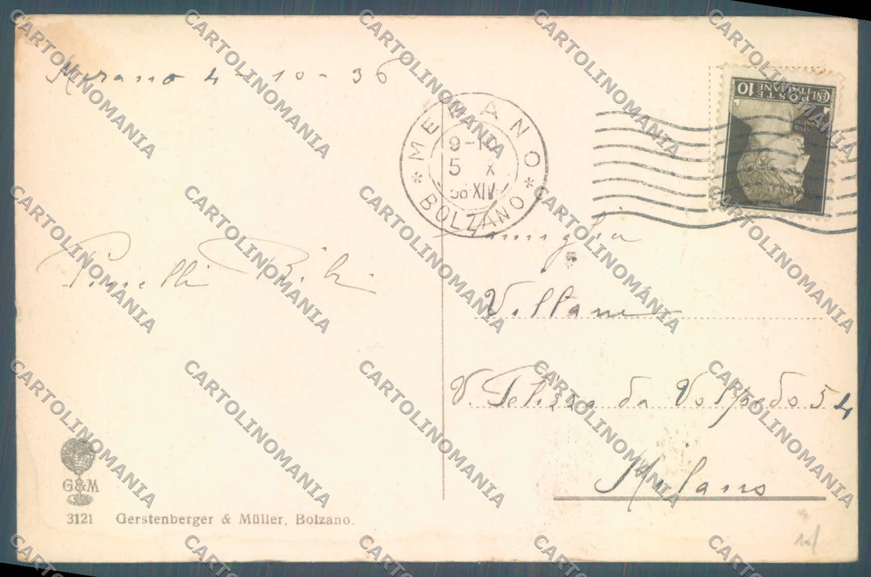 Bolzano Merano Castel Verruca PIEGHINE cartolina ZC3981 – retro