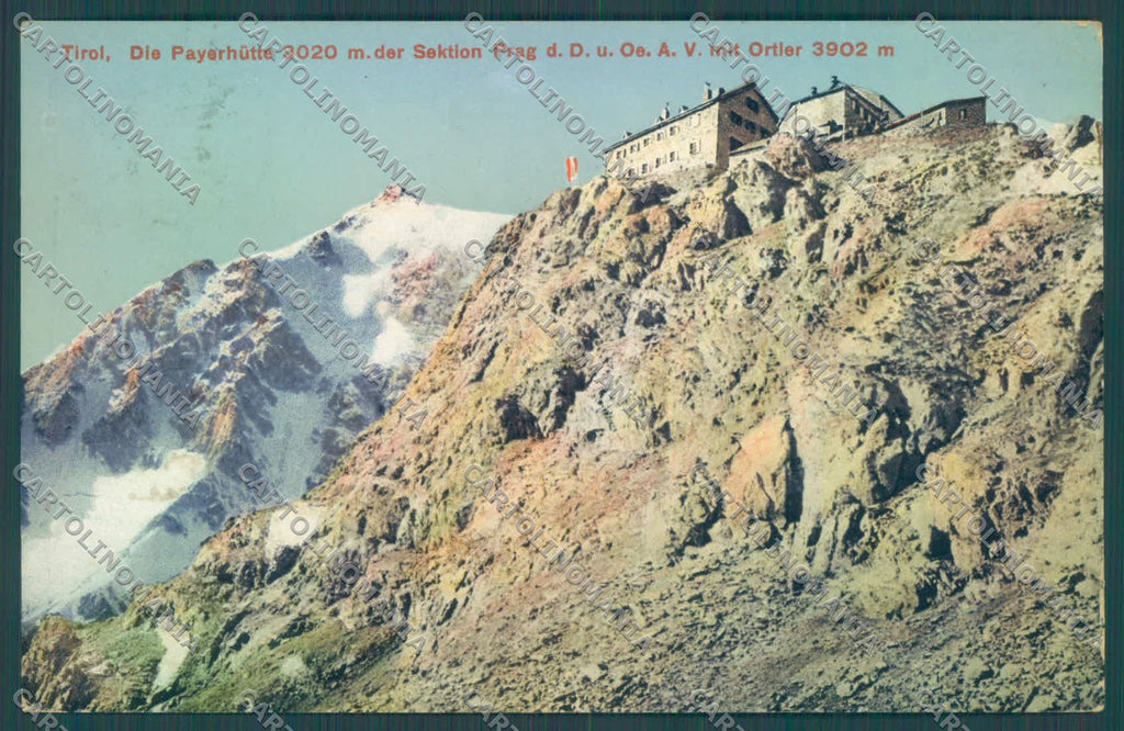 Bolzano Rifugio Payer Sezione Praga Ortler Foto cartolina ZC3985 – fronte