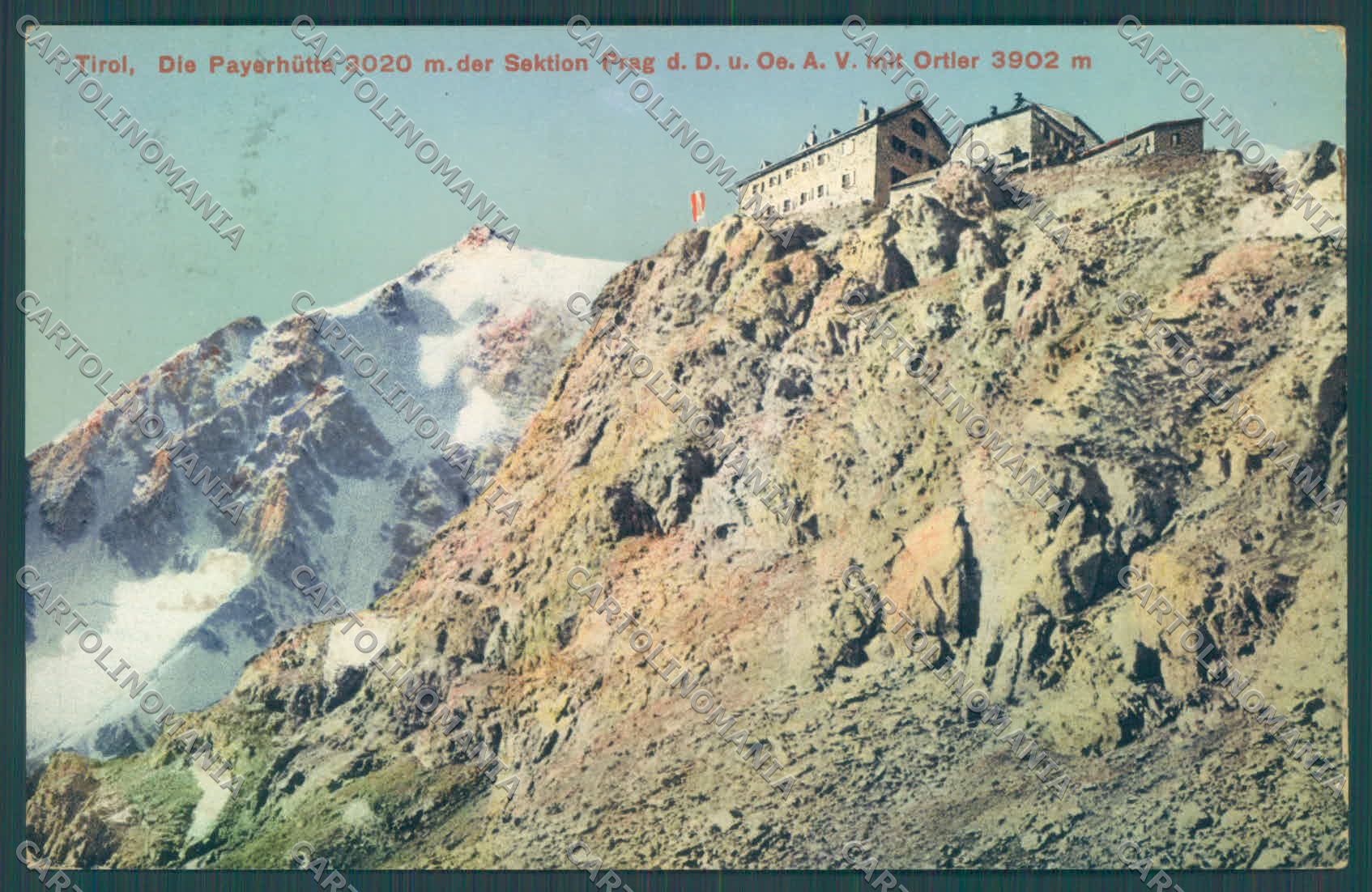 Bolzano Rifugio Payer Sezione Praga Ortler Foto cartolina ZC3985 – fronte