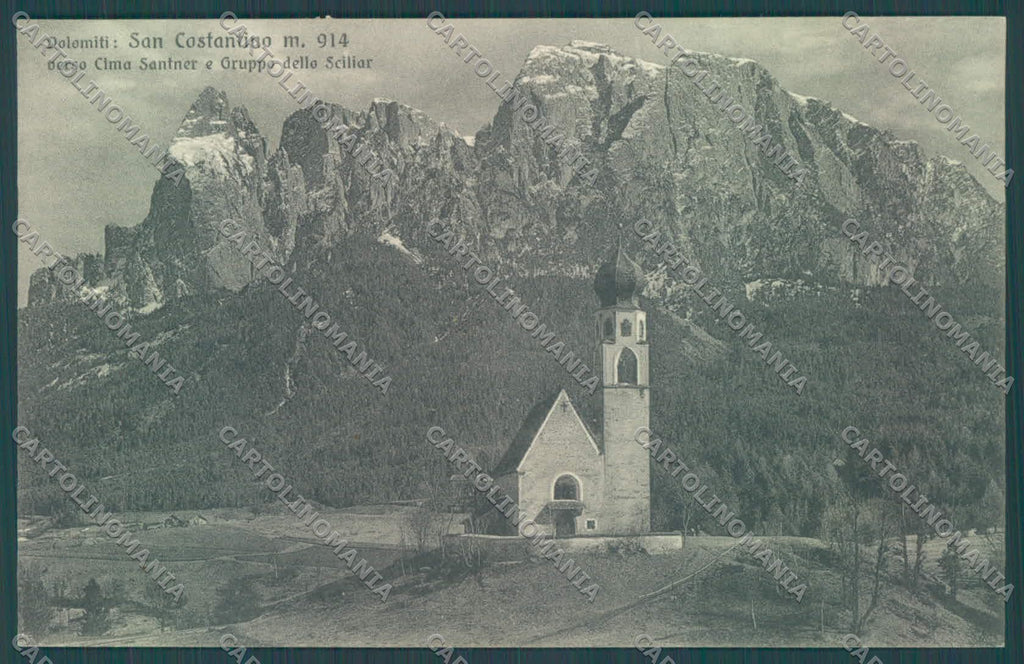 Bolzano San Costantino Cima Santner Gruppo Sciliar Foto cartolina ZC4014 – fronte