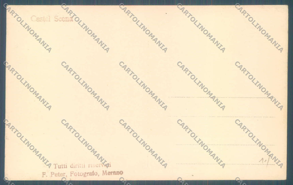 Bolzano Merano Scena Castel di Foto cartolina ZC4016 – retro