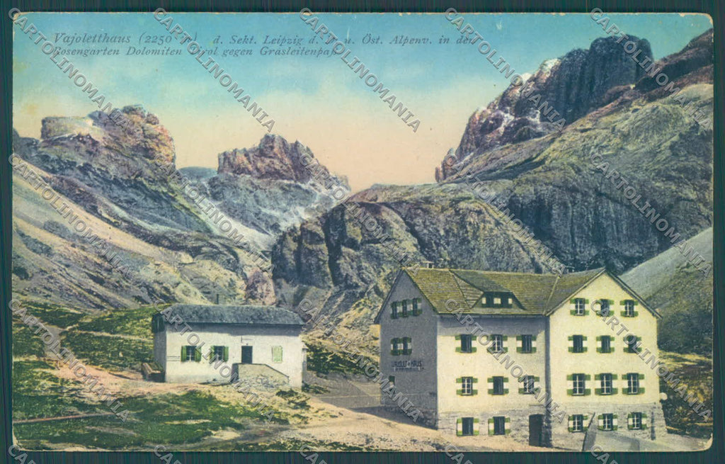 Trento Pozza di Fassa Rifugio Vajolet cartolina ZC4020 – fronte