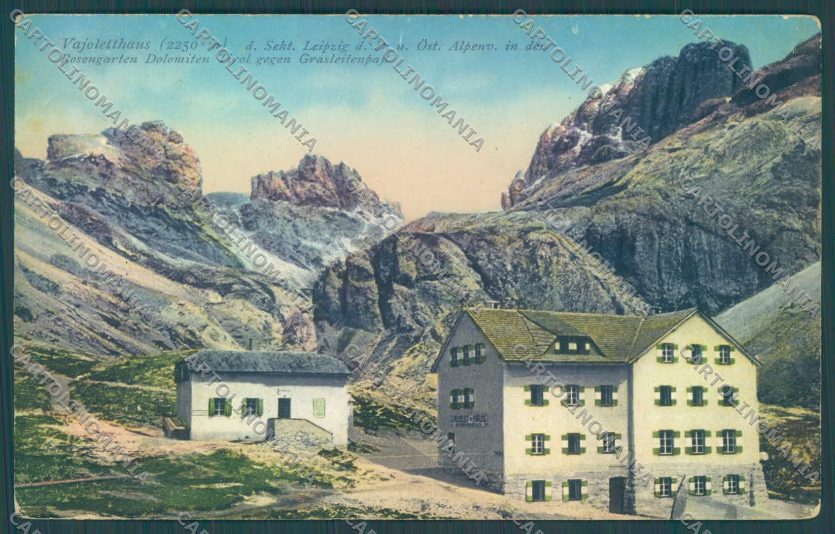 Trento Pozza di Fassa Rifugio Vajolet cartolina ZC4020 – fronte