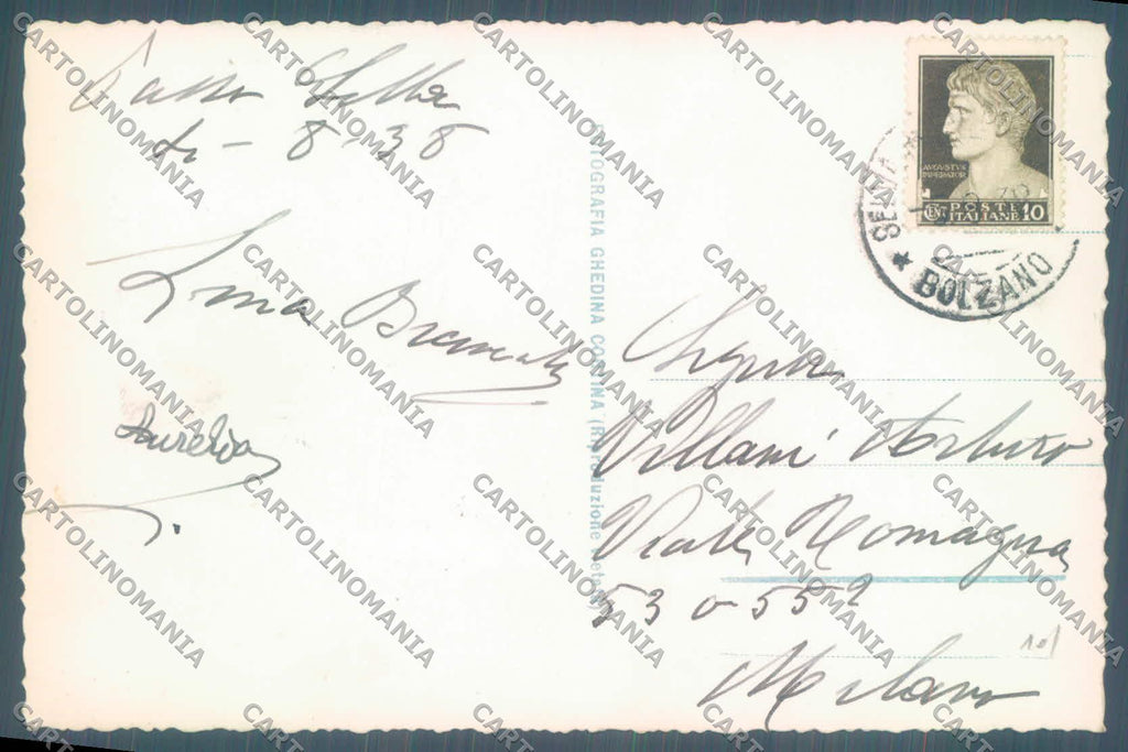 Bolzano Selva Val Gardena Rifugio Maria Flora Passo Sella Foto cartolina ZC4028 – retro