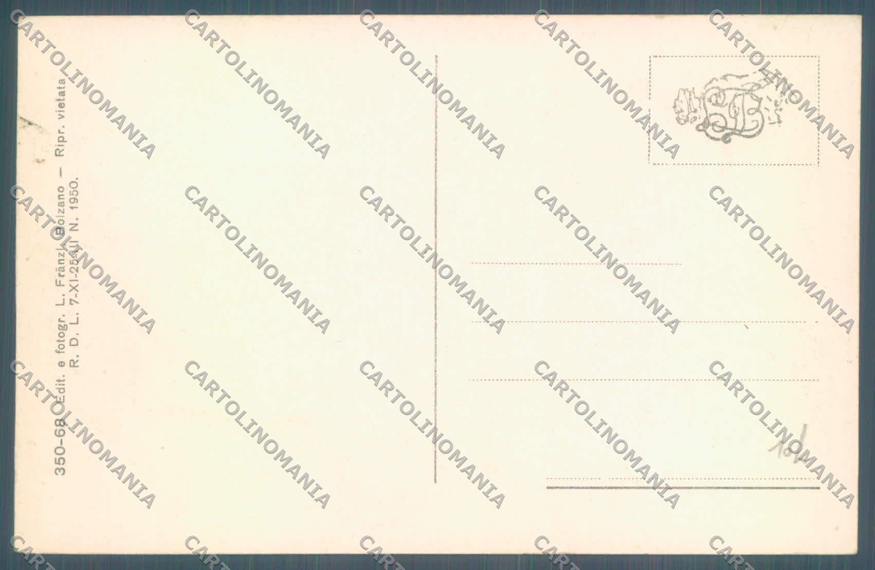 Bolzano Col Fosco Nevicata cartolina ZC4057 – retro