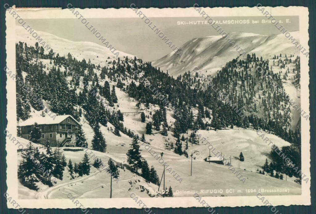Bolzano Bressanone Rifugio Sci PIEGHE Foto cartolina ZC4092 – fronte