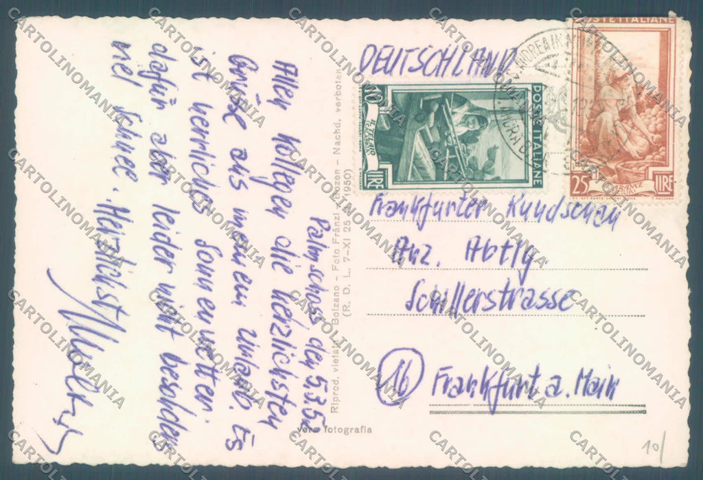 Bolzano Bressanone Rifugio Sci PIEGHE Foto cartolina ZC4092 – retro