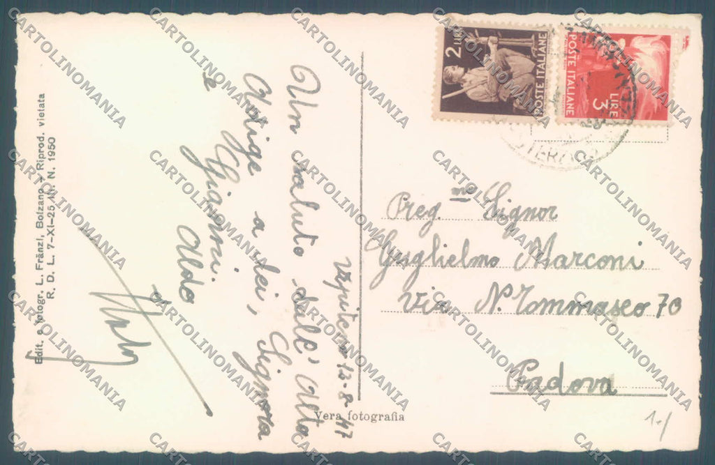 Bolzano Passo di Monte Giovo Gran Pilastro Picco Croce Foto cartolina ZC4097 – retro