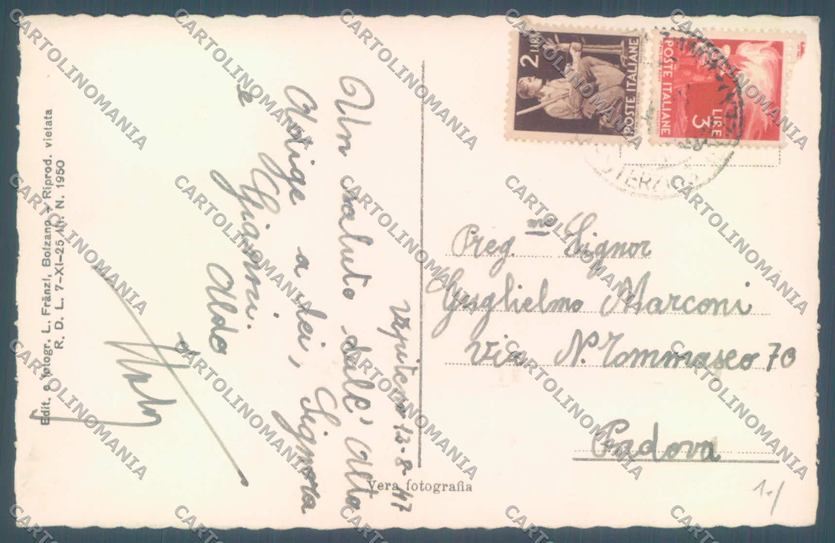 Bolzano Passo di Monte Giovo Gran Pilastro Picco Croce Foto cartolina ZC4097 – retro