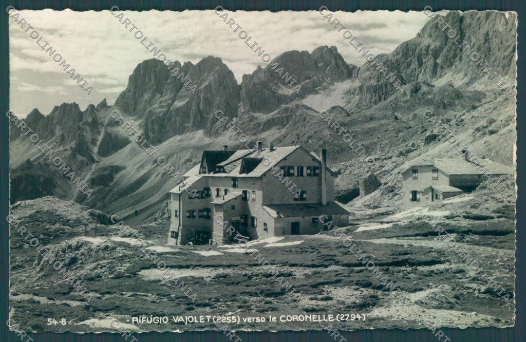 Trento Pozza di Fassa Rifugio Vajolet Coronelle PIEGHINA Foto cartolina ZC4130 – fronte