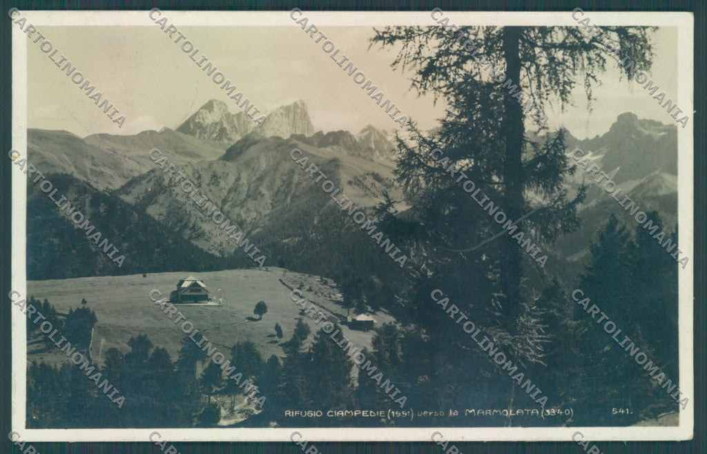 Trento Vigo di Fassa Rifugio Ciampedie Marmolada Foto cartolina ZC4132 – fronte