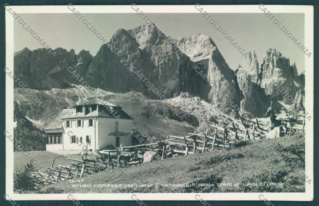 Trento Vigo di Fassa Rifugio Ciampedie Torri Vajolet Cai Foto cartolina ZC4134 – fronte