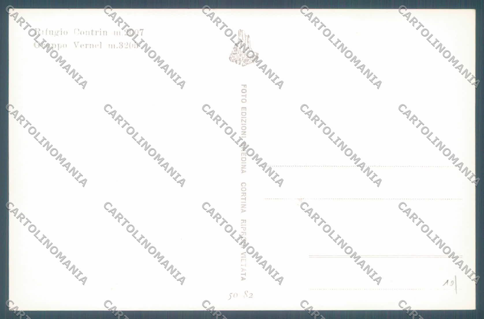 Trento Canazei Rifugio Contrin Gruppo Vernel Foto cartolina ZC4137 – retro