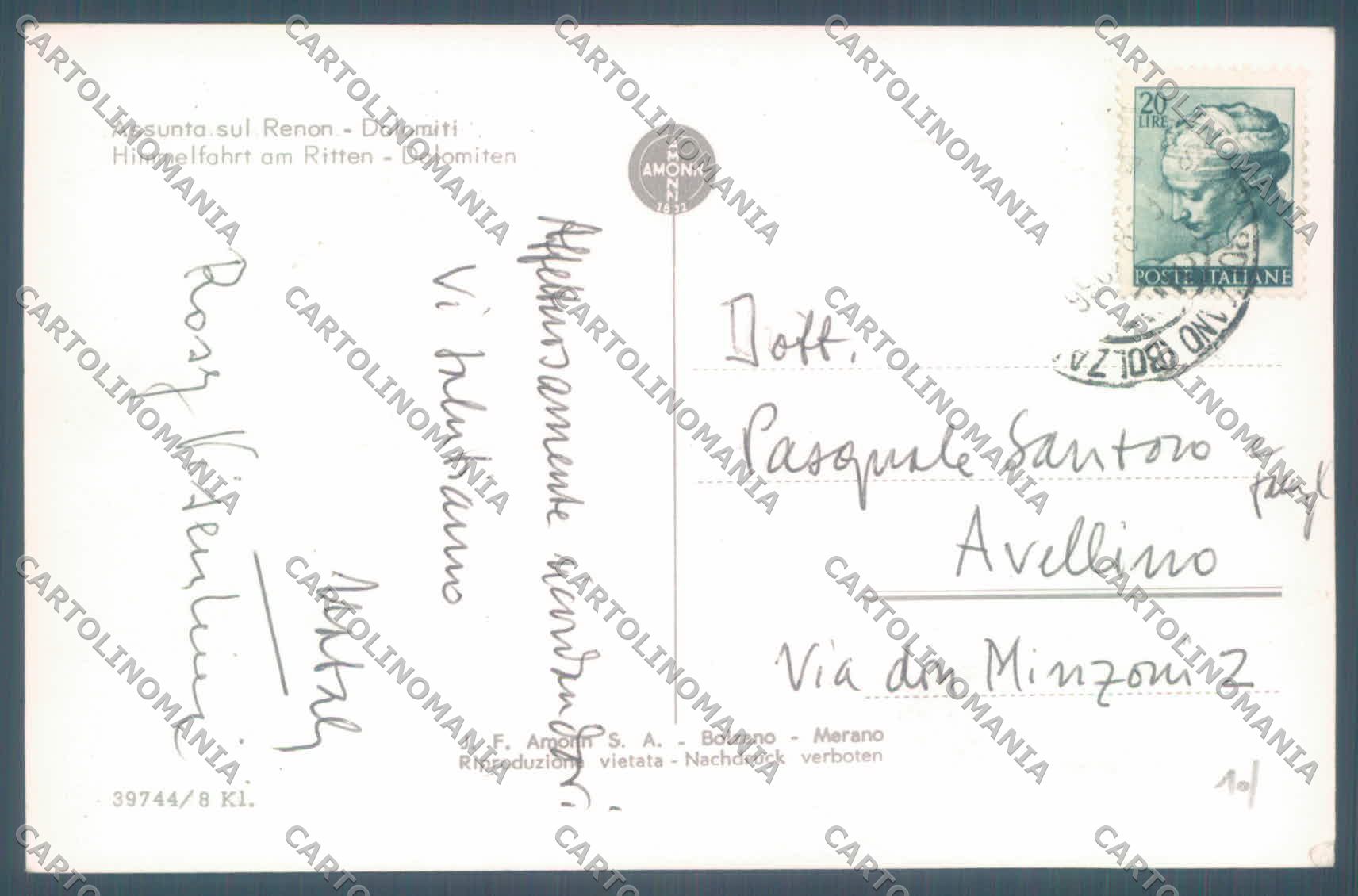 Bolzano Renon Asssunta sul Foto cartolina ZC4143 – retro